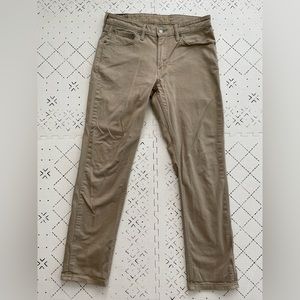 Levi’s 511 Skinny Commuter Jeans Khaki Tan 32x30